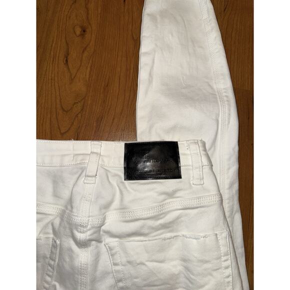 One x One Teaspoon White Distressed High Waist Freebird 2 Size 24 - Picture 5 of 5